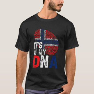 Es ist in meiner DNA Norwegen Flag Fingerprint Pat T-Shirt