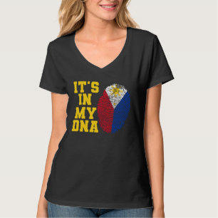 Es ist in meiner DNA Philippinische Flagge geschni T-Shirt