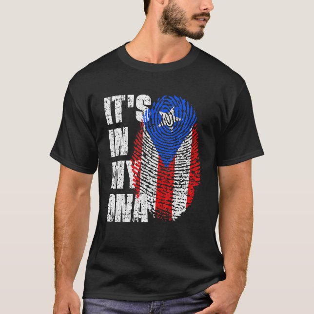 ES IST IN MEINER DNA Puerto Rico Flag Puerto Rico T-Shirt (Vorderseite)