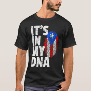 Es Ist In Meiner Dna Puerto Rico Ricanische Flagge T-Shirt