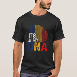 Es ist in meiner DNA Rumänien Flag Fingerprint Pat T-Shirt