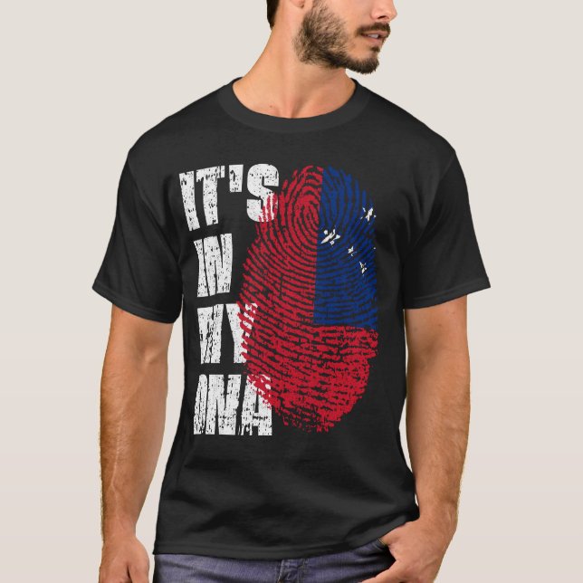 ES IST IN MEINER DNA Samoa Flag Boy Girl Geschenk T-Shirt (Vorderseite)