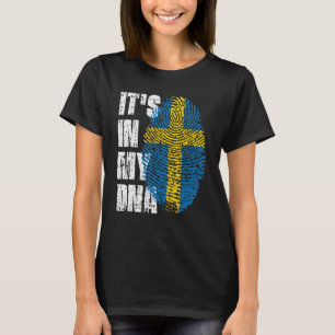 Es ist in meiner DNA-Schweden-Flagge Schwedisch T-Shirt