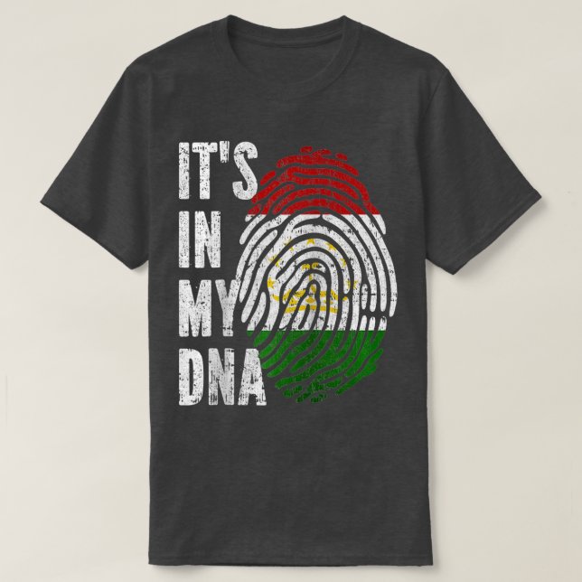 ES IST IN MEINER DNA Tadschikistans Fahne Tadschik T-Shirt (Design vorne)