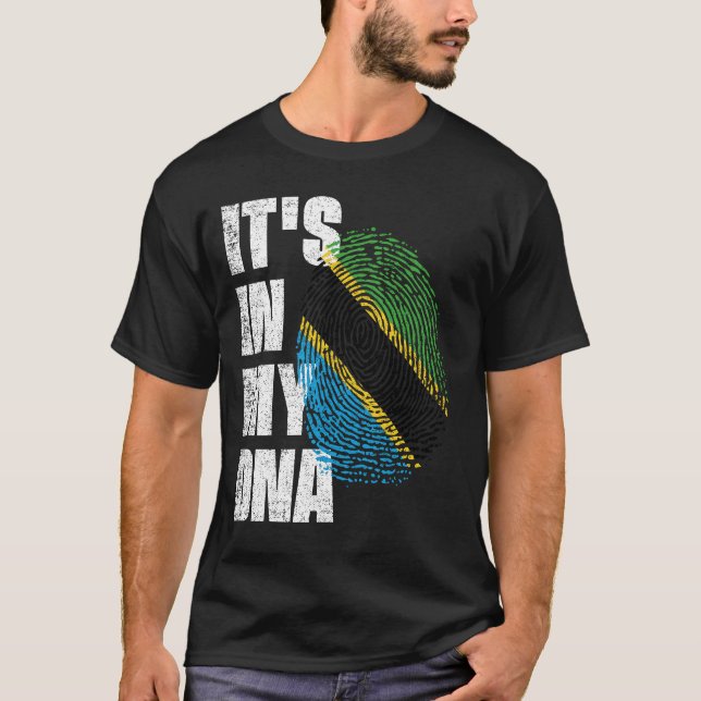 ES IST IN MEINER DNA-Tansania-Fahne T-Shirt (Vorderseite)