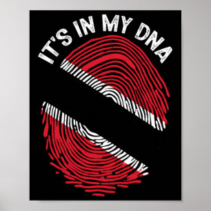 Es Ist In Meiner Dna Trinidad Und Togo-Flagge Stol Poster