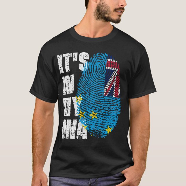 ES IST IN MEINER DNA Tuvalu Flag Boy Girl Geschenk T-Shirt (Vorderseite)