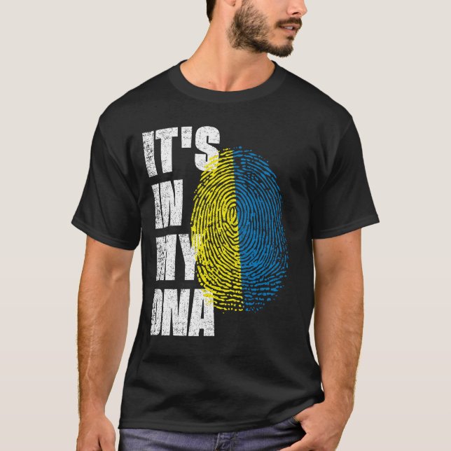 ES IST IN MEINER DNA-Ukraine-Flagge T-Shirt (Vorderseite)