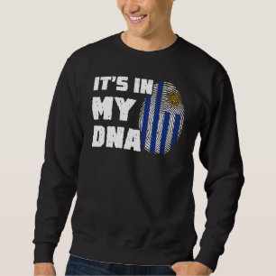Es ist in meiner DNA Uruguay-Flagge Fingerabdruck Sweatshirt