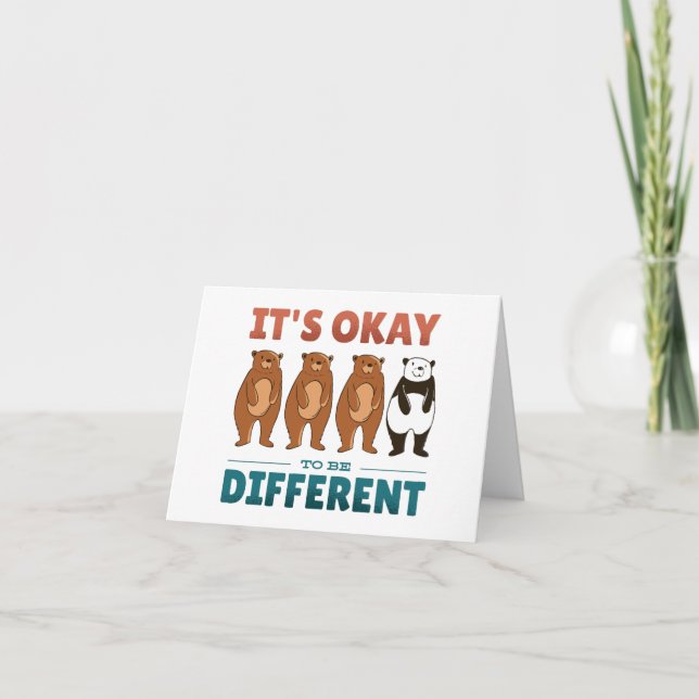 Es ist in Ordnung, dass es anders ist, Napkins ein Dankeskarte (Vorderseite)