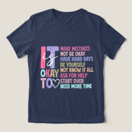 Es ist in Ordnung, Fehler selbst zu machen Tri-Blend Shirt