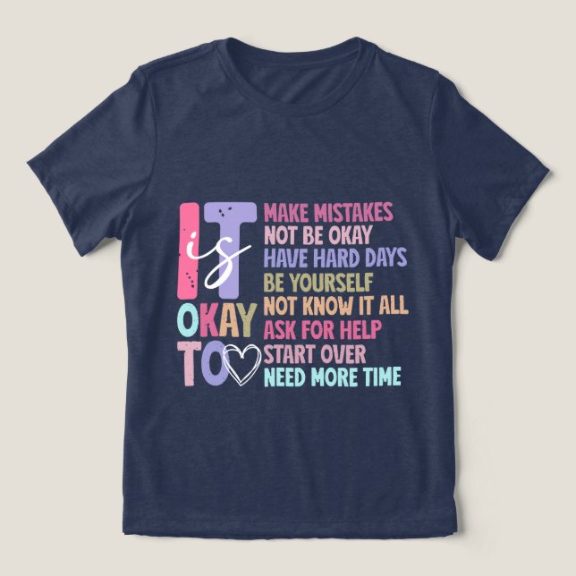 Es ist in Ordnung, Fehler selbst zu machen Tri-Blend Shirt (Design Vorderseite)