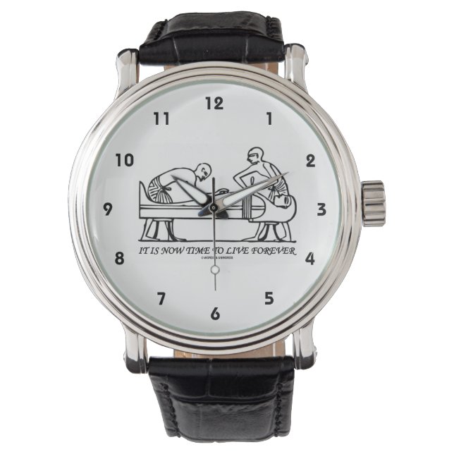 Es ist jetzt an der Zeit, ewig ägyptisches Embalmi Armbanduhr (Vorderseite)
