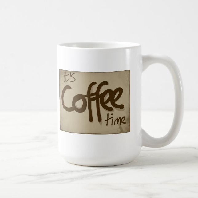 Es ist Kaffee-Zeit-Tasse Kaffeetasse (Rechts)