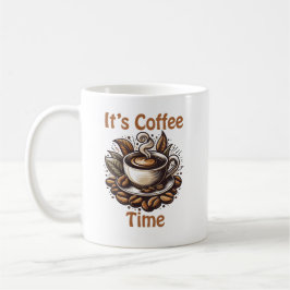 Es ist Kaffeezeit – Gemütliche Kaffeebohnen Kaffeetasse