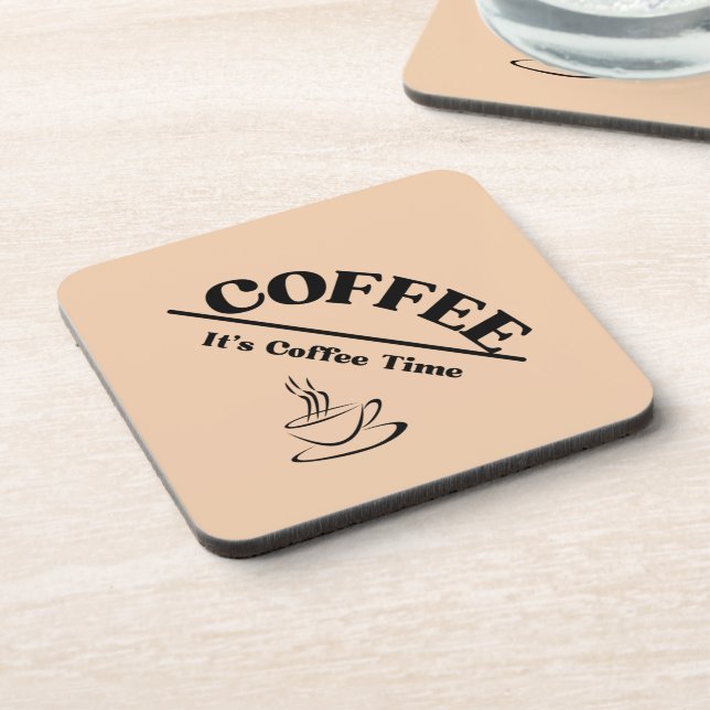 Es ist Kaffeezeit Getränkeuntersetzer (Linke Seite)