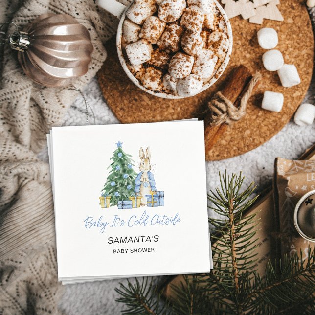 Es ist kalt draußen Baby Napkin Serviette (Von Creator hochgeladen)