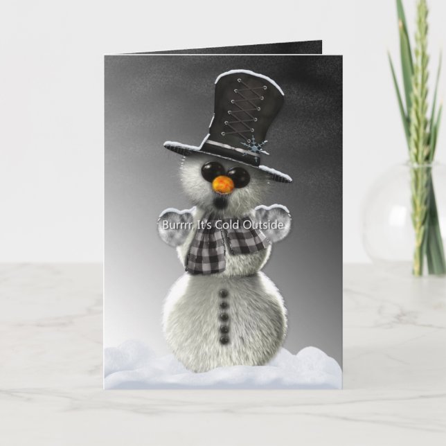 Es ist kalt draußen feiertagskarte (Vorderseite)