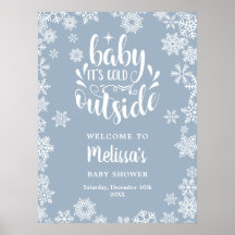 Es ist kalt draußen Junge Winter-Baby-Party Willko