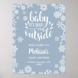 Es ist kalt draußen Junge Winter-Baby-Party Willko Poster