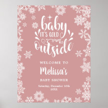 Es ist kalt draußen Mädchen Winter Baby Shower Wil