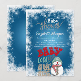 Es ist kalt draußen, Snowman Snowflakes Babydusche Einladung