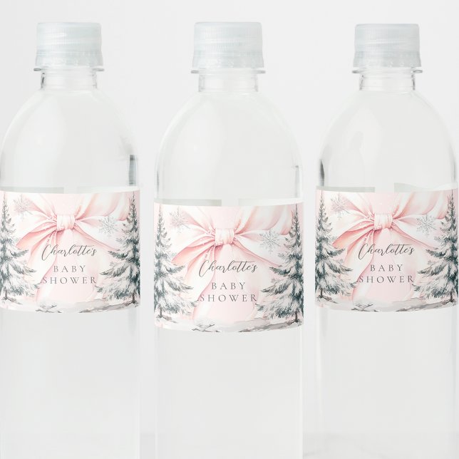 Es ist kalte Outside Pink Bow Baby Dusche (Von Creator hochgeladen)