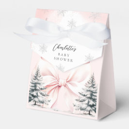 Es ist kalte Outside Pink Bow Baby Dusche Geschenkschachtel