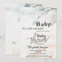 Es ist kalte Outside Tree Branch Baby Dusche