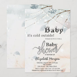 Es ist kalte Outside Tree Branch Baby Dusche Einladung