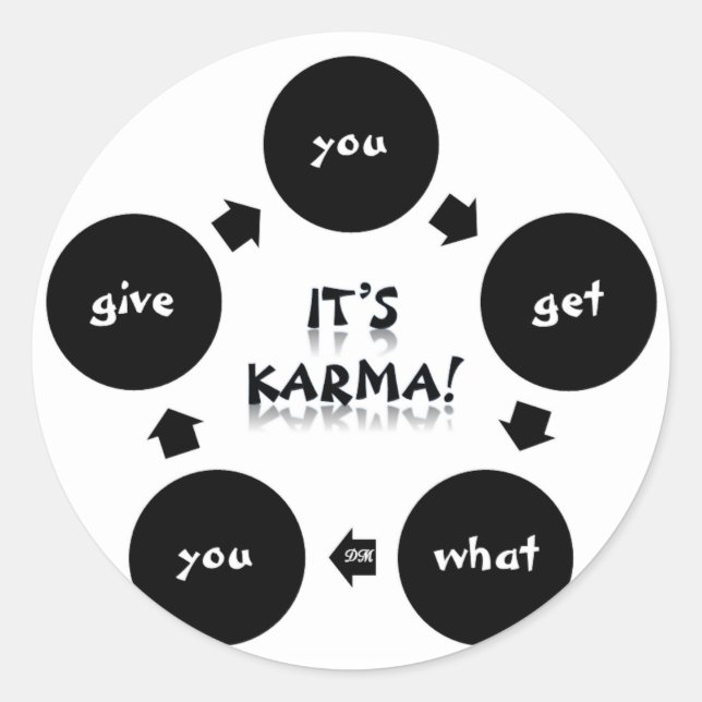 Es ist Karma! Aufkleber (Vorderseite)
