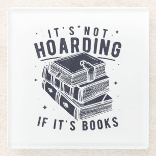 Es ist kein Hamstern wenn es Bücher sind Bücherlie Glasuntersetzer