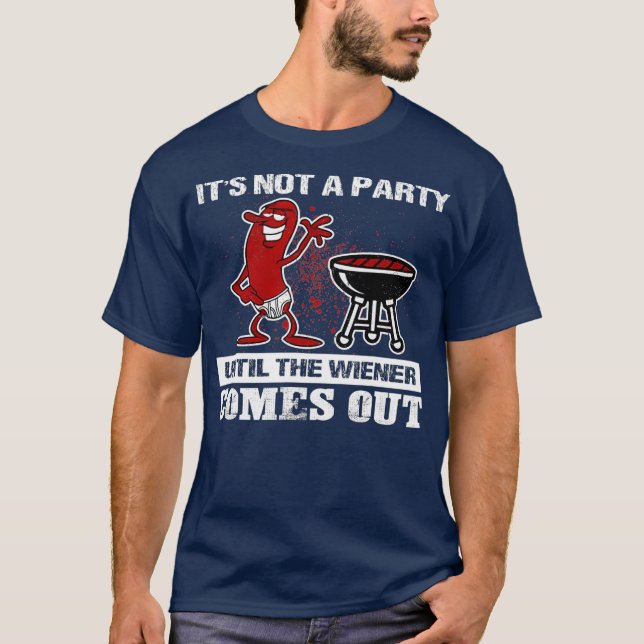 Es ist kein Party, bis die Dackel heiß wird T-Shirt (Vorderseite)
