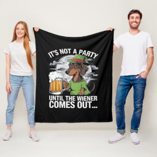 Es ist kein Party bis die Dackel Irish Beer Dackel Fleecedecke