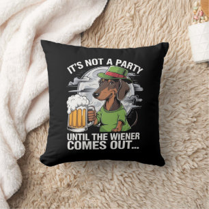 Es ist kein Party bis die Dackel Irish Beer Dackel Kissen