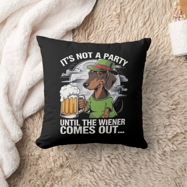 Es ist kein Party bis die Dackel Irish Beer Dackel Kissen (Decke)