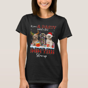 Es ist keine Party, bis ein paar Shih Tzus Weihnac T-Shirt