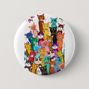 Es ist Knopf einer Katze Welt Button