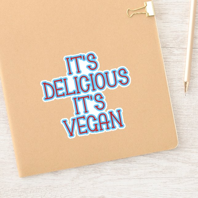 Es ist köstlich, Vegan Aufkleber (Notizbuch)