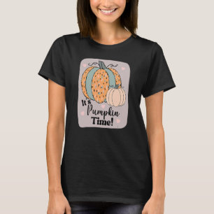 Es ist Kürbiszeit Farbe Muster Kürbis Herbst F T-Shirt