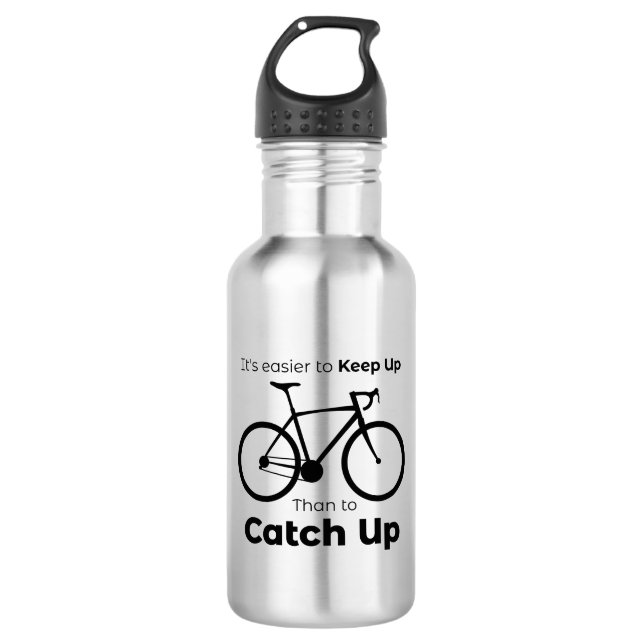 Es ist leichter, Behalten, als das Radfahren aufzu Edelstahlflasche (Vorderseite)