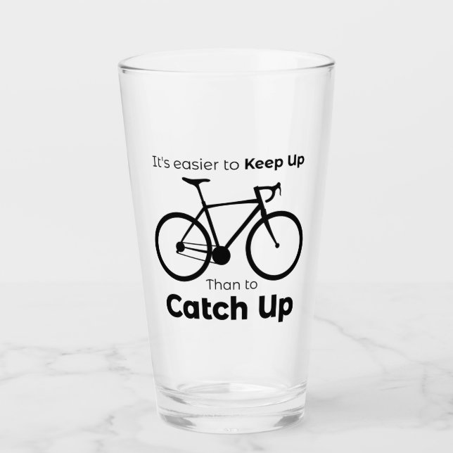 Es ist leichter, Behalten, als das Radfahren aufzu Glas (Vorderseite)