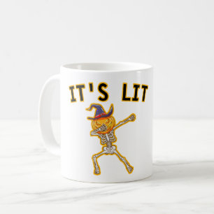 ES IST LIT - DABBING HALLOWEEN SKELETON PUMPKIN KAFFEETASSE