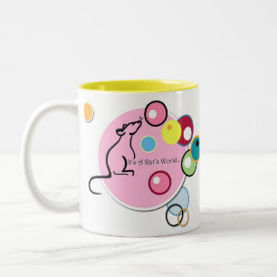 Es ist Logo-Tasse einer Ratte Welt Zweifarbige Tasse