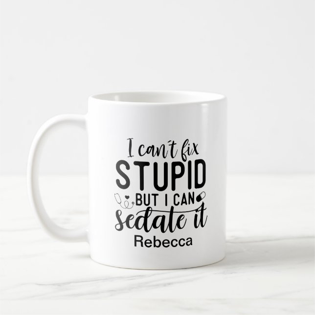 Es ist lustig, dass ich das stupide medizinische P Kaffeetasse (Links)