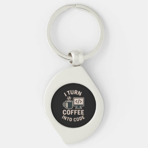 Es ist lustig, Kaffee in Code umzuwandeln Schlüsselanhänger
