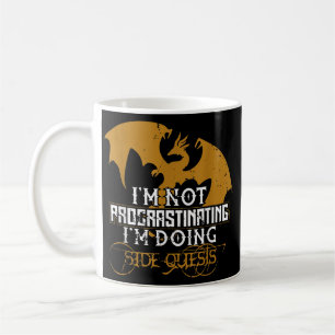 Es ist lustig, nicht zu verzögern, seitliche Ques Kaffeetasse