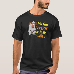 Es ist lustige Wolle, die Niedliche Handspinnerei T-Shirt