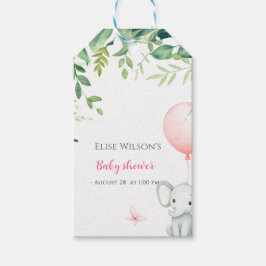 Es ist Mädchen! Niedliches kleines Elefantenbaby m Geschenkanhänger