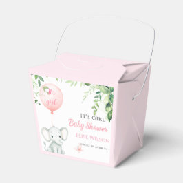Es ist Mädchen! Niedliches kleines Elefantenbaby m Geschenkschachtel